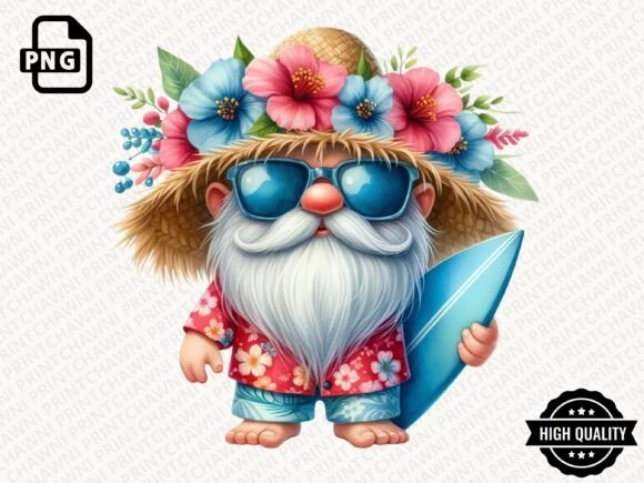 Download Watercolor Beach Gnome PNG - Png Collection