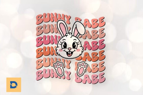 Download Bunny Babe Groovy Easter Sublimation PNG - Png Collection