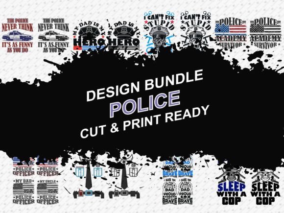 Download Police 12 SVG PNG Graphics Tshirt Bundle - Png Collection