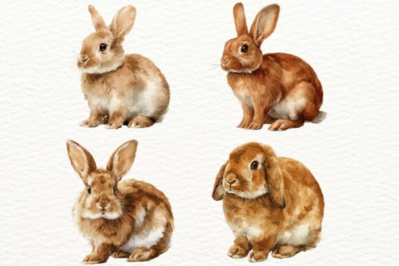 Download 16 PNG Watercolor Rabbit Clipart - Png Collection