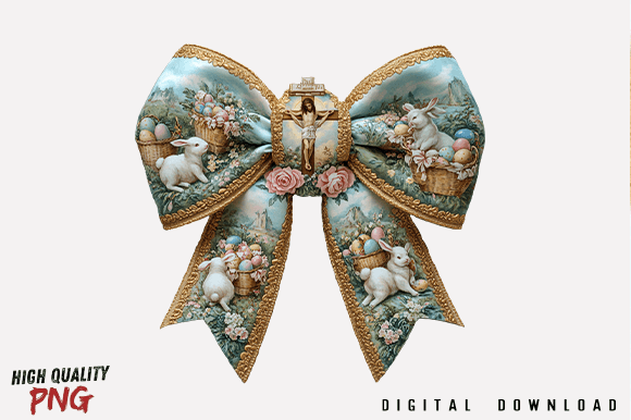 Download Christian Easter Bunny Coquette Bow PNG - Png Collection