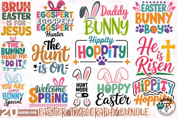 Download Easter Typography Bundle PNG - Premium Bundle