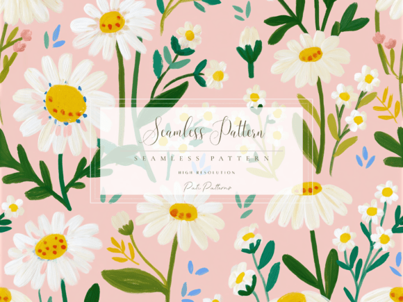 Download Daisy Wildflower Seamless Pattern PNG - Png Collection