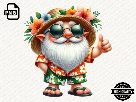 Download Watercolor Beach Gnome PNG - Png Collection