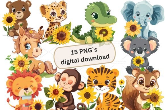 Download Cute Animal Clipart Sticker, PNG 4S-17 - Png Collection