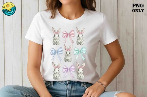 Download Cute Bunny Bow PNG, Pastel Easter Bunny - Png Collection