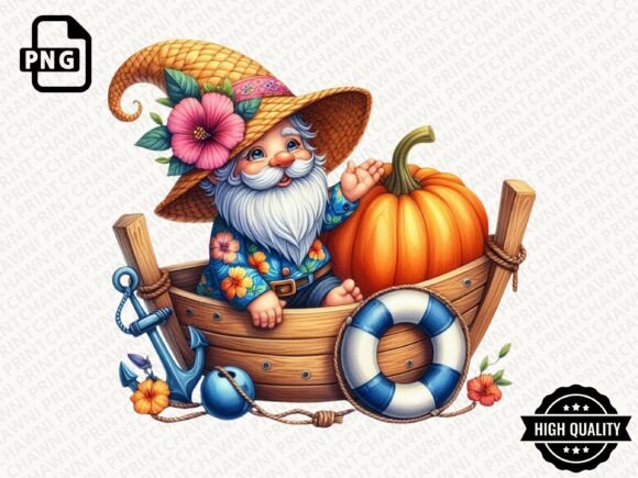 Download Watercolor Beach Gnome PNG - Png Collection