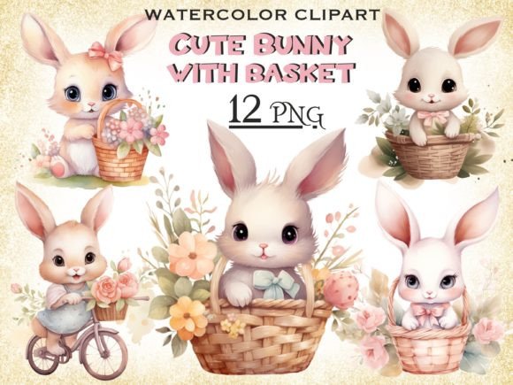 Download Easter Bunny Basket PNG Bundle - Png Collection