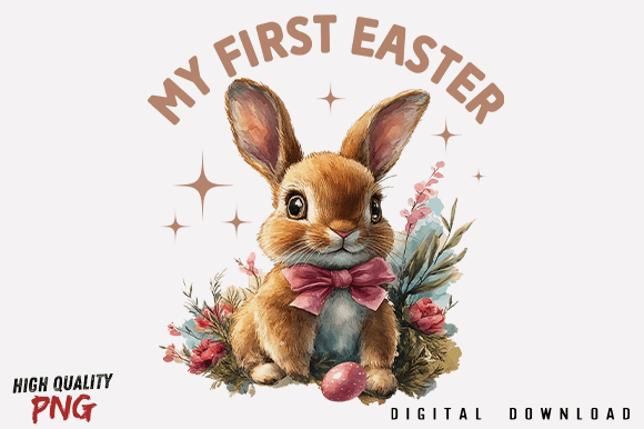 Download My First Easter Watercolor Bunny PNG - Png Collection