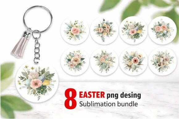 Download 8 Easter Floral Bouquet PNG Sublimation - Png Collection