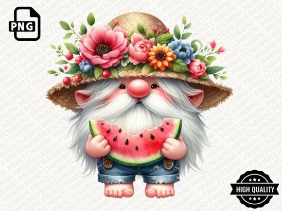 Download Watercolor Beach Gnome PNG - Png Collection