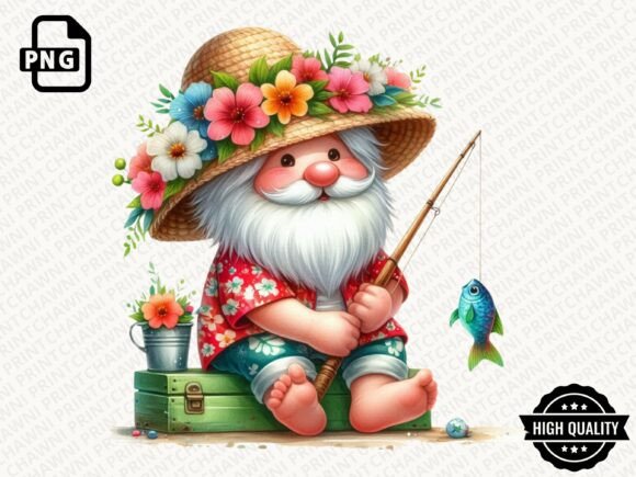 Download Watercolor Beach Gnome PNG - Png Collection