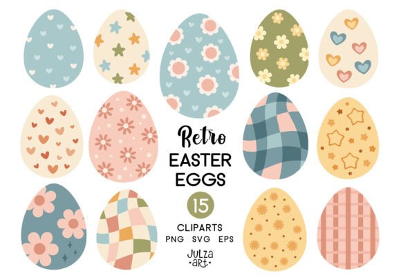 Download Retro Groovy Easter Egg Clipart - Premium Resources