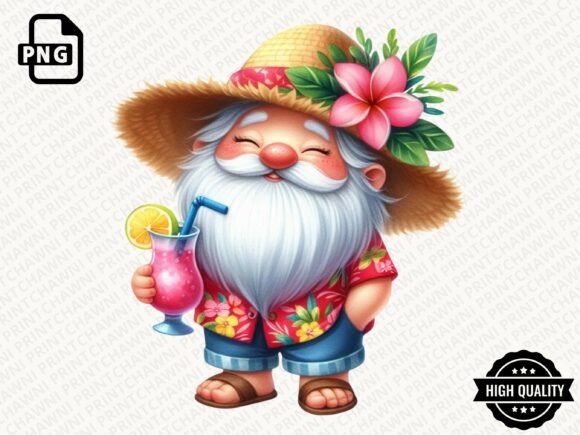 Download Watercolor Beach Gnome PNG - Png Collection
