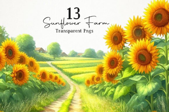 Download Cute Sunflower Farm PNG Clipart - Png Collection