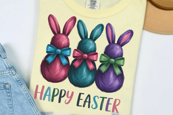Download Brushstroke Happy Easter Bunny PNG Desig - Png Collection