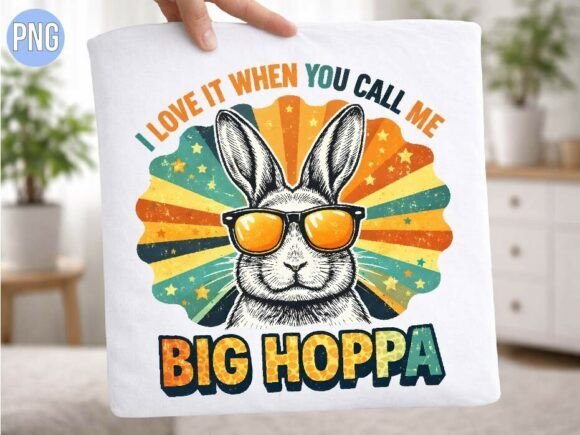 Download Vintage Big Hoppa Easter Bunny PNG Shirt - Png Collection