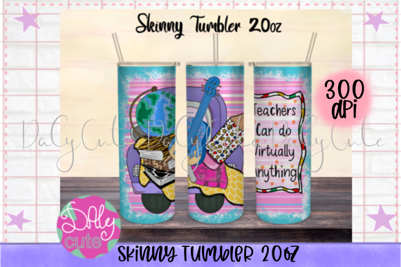 Download Teacher 20oz Skinny Tumbler Design PNG - Png Collection