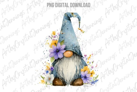 Download Adorable Spring Floral Easter Gnome PNG - Png Collection