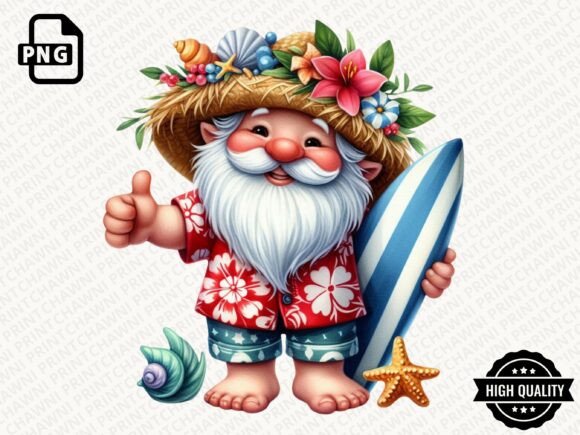 Download Watercolor Beach Gnome PNG - Png Collection