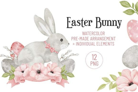 Download Watercolor Easter Bunny with Egg PNG - Png Collection