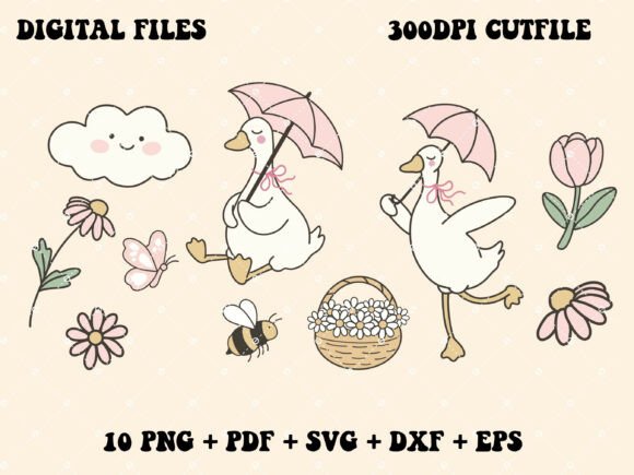 Download Silly Goose Spring Svg Png Cutfiles - Png Collection