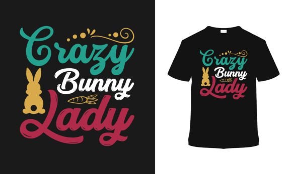 Download Crazy Bunny Lady Easter Typography - 2 - Easter typography Collection