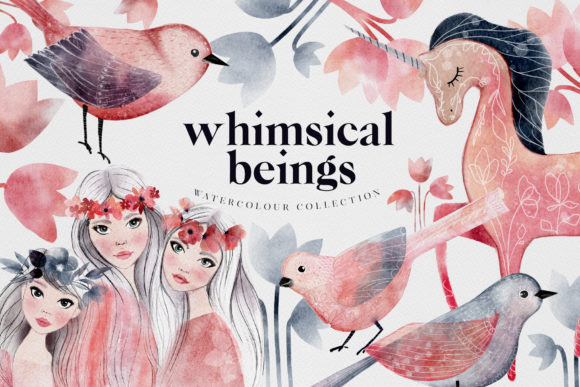 Download Whimsical Beings Spring Watercolour PNG - Png Collection