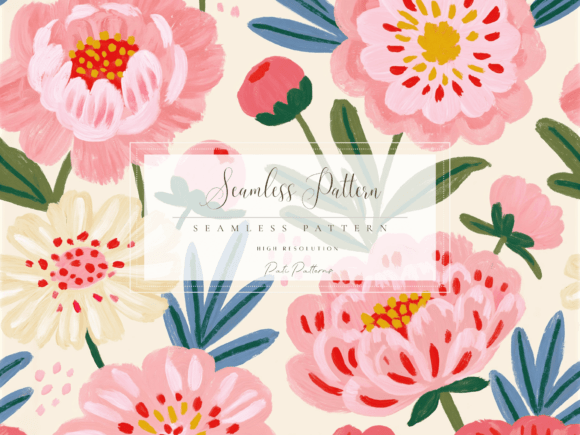 Download Blush Peony Seamless Floral Pattern PNG - Png Collection