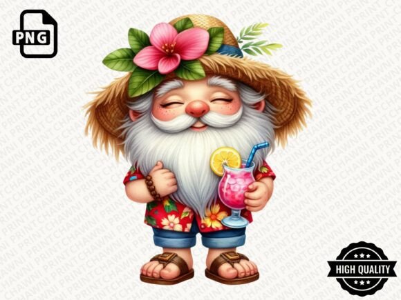 Download Watercolor Beach Gnome PNG - Png Collection