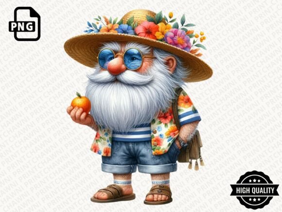 Download Watercolor Beach Gnome PNG - Png Collection