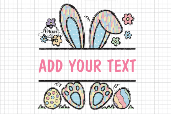 Download Easter Bunny Monogram Add Your Text PNG - Png Collection