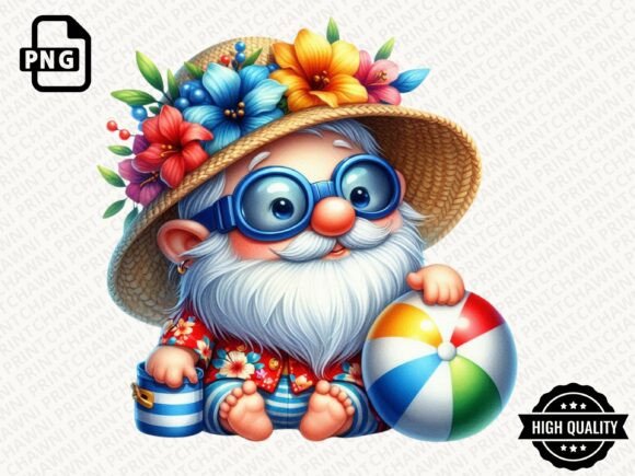 Download Watercolor Beach Gnome PNG - Png Collection