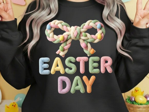 Download Bowtie Easter Day Faux Yarn Png - Png Collection