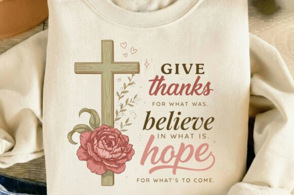 Download Give Thanks Believe Hope Faith Cross Png - Png Collection
