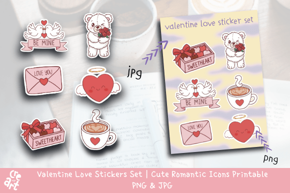 Download Valentine Love Stickers Set | PNG &amp; JPG - Png Collection