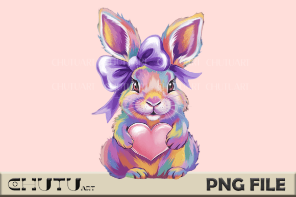 Download Cute Bunny with Bow PNG - Png Collection